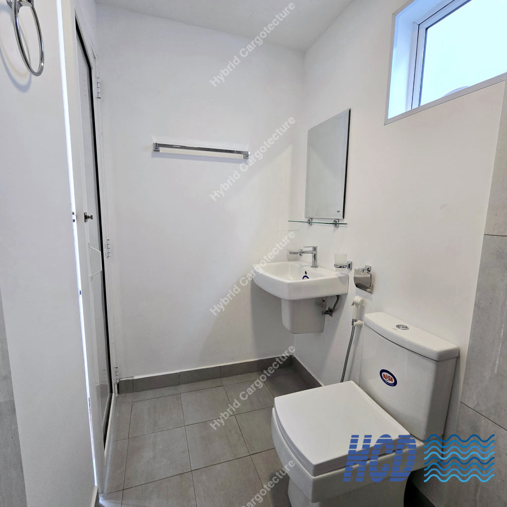 Bathroom interior reference from an HCD 40ft container home