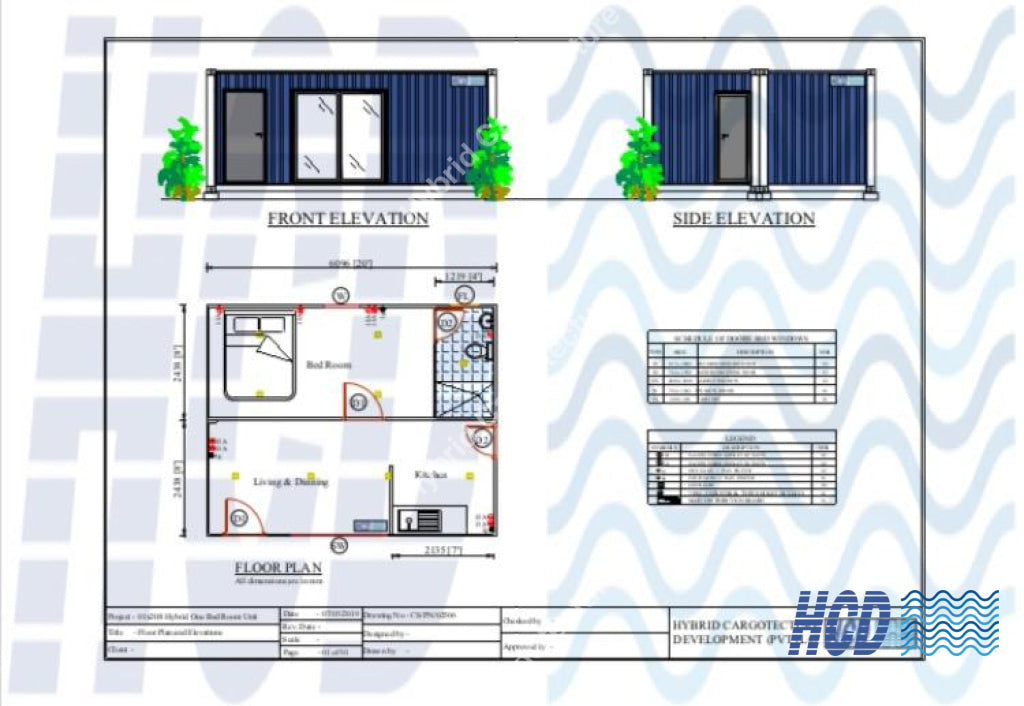 One Bedroom Home - Hybrid Cargotecture Development | We are Sri Lanka’s #1 innovative supplier in shipping container and civil building solutions, hybrid hotels, hybrid homes, shipping container homes, including office containers, shipping container office, ISO containers, shipping container conversion and steel fabricated boxes..