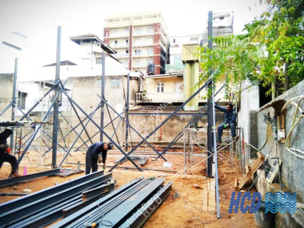 Steel Building [Client Macktiles Lanka Sea View Avenue Colombo 03] Steel