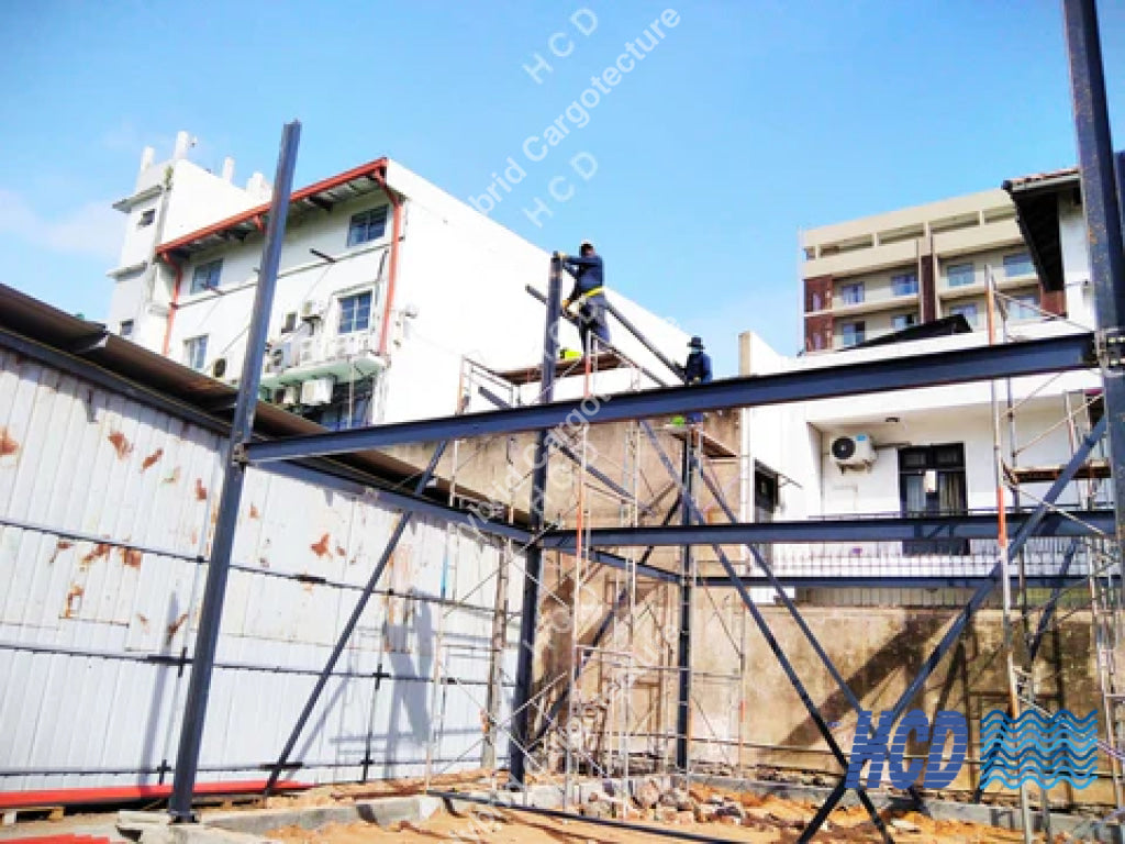 Steel Building [Client Macktiles Lanka Sea View Avenue Colombo 03] Steel
