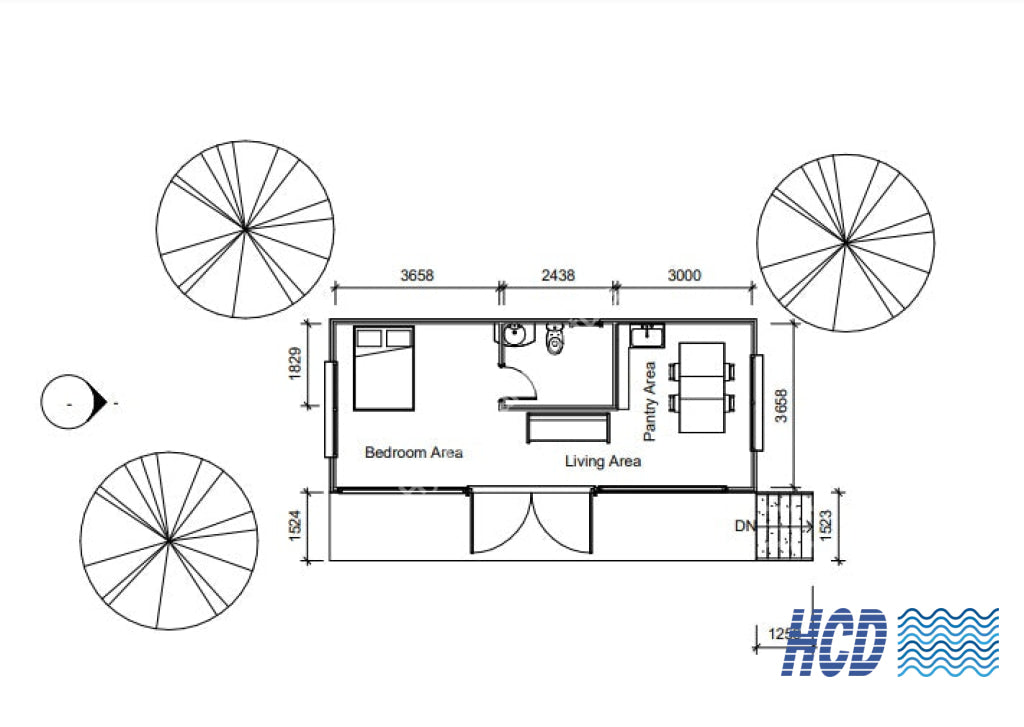 Hilux Homes 1Br Plan Chalets