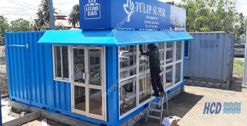 Hybrid Up-cycled Shipping Container Conversions to a Supermarket - Hybrid Cargotecture Development | We are Sri Lanka’s #1 innovative supplier in shipping container and civil building solutions, hybrid hotels, hybrid homes, shipping container homes, including office containers, shipping container office, ISO containers, shipping container conversion and steel fabricated boxes..