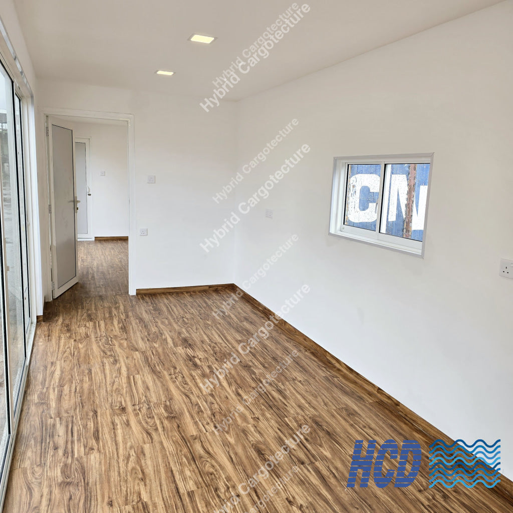 Finished interior of HCD Rajagiriya container home