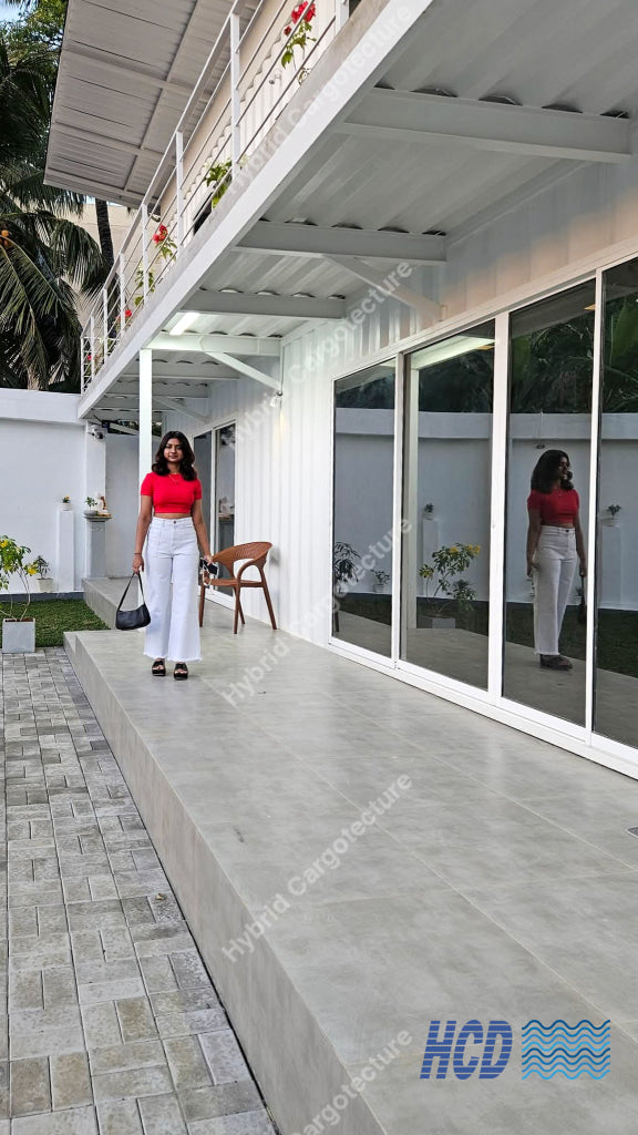 Two-storey HCD container home exterior in Rajagiriya