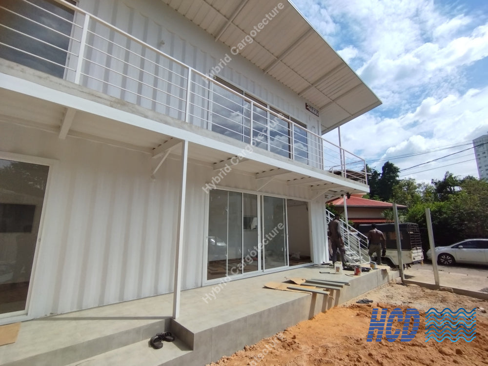 Luxurious Two-Story Container Home Overlooking Diyawanna Lake